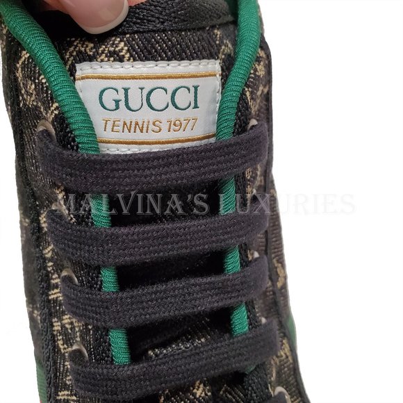 GUCCI MENS SNEAKERS TENNIS 1977 GG SUPREME CANVAS SHOES sz 10 10.5 US - Picture 10 of 16
